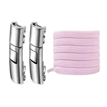 Imagem de Press Lock Shoelaces Without Ties Elastic Laces Sneaker 8MM Widened Flat No Tie Shoe Laces Kids Adult Shoelace For Shoes(1610)