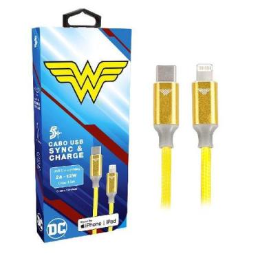 Imagem de Cabo USB-C para Lightning MFi - 2.0 - 1,5m DC Mobile - Mulher Maravilh