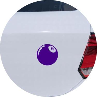 Imagem de Adesivo de Carro  Bola 8 Sinuca Bilhar - Cor Verde Claro - Melhor Ades