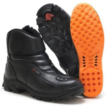 Imagem de Bota Coturno Motociclista Jawa Cano Medio Preta - Mg Brasil, 40