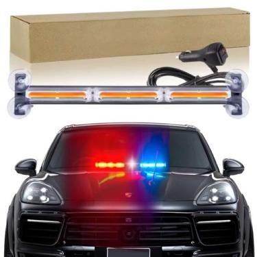 Imagem de Led Polícia Parabrisa Giroflex Profissional Premium C/Branco - NATION