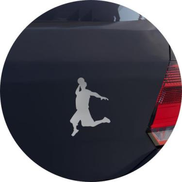 Imagem de Adesivo de Carro Basquete Enterrada Handeball - Cor Azul - Melhor Ades