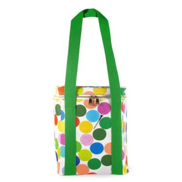 Imagem de Kate Spade New York Bolsa térmica de vinho, bolsa isolada para piqueniques, sacola de vinho com 4 garrafas, refrigerador macio de grande capacidade, minigolfe