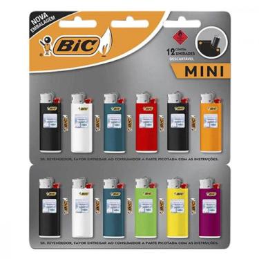 Imagem de Isqueiro A Gas Desc.Mini Bic . / Kit C/ 12 Unidades - Duracell