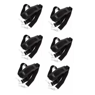 Imagem de Kit 6x Talabarte Correia 2 Ganchos Caixa Surdo Alfaia Zabumba Novo - L