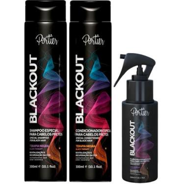 Imagem de Portier Blackout Shampoo e Condicionador 300ml + Fluído 100ml - Portie