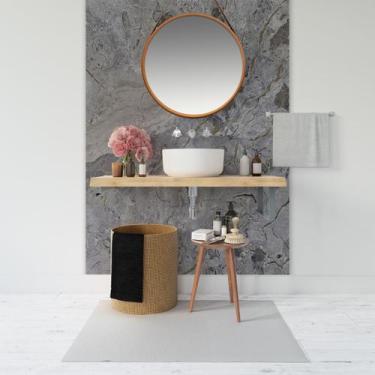 Imagem de Papel de Parede Painel 3D Mármore Carrara Cinza 1,5M Revestimento Auto