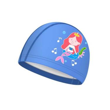 Imagem de Touca De Natação Infantil Profissional Sereia - Hero Band, Sereia azul