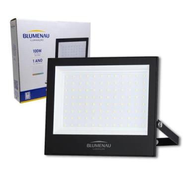 Imagem de Refletor Led 100w Holofote Carcaça IP65 Prova D'água Preto 6500k Bivol