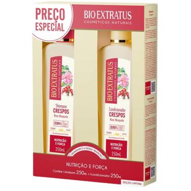 Imagem de Kit Bio Extratus Crespos Nutrição e Força Shampoo 250ml + Condicionador 250ml