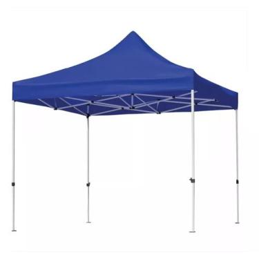 Imagem de Gazebo Dobrável Reforçada 3x3 Articulado 3m X 3m - Azul - Dubai