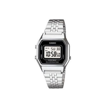 Imagem de Relógio Casio Vintage Prata/Preto LA680WA-1DF, Único, Prata