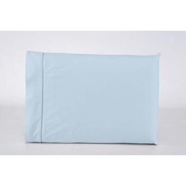 Imagem de Kit 2 fronhas avulsas 100% algodão 400 fios azul - Paulo cesar