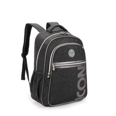 Imagem de Mochila Feminina Escolar de Costas Kika KK24M13, Cinza