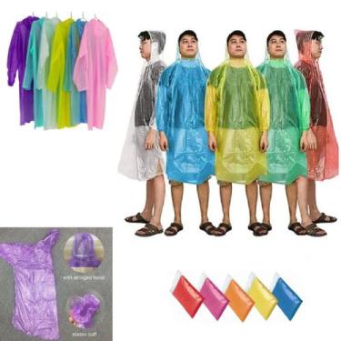 Imagem de Capa de Chuva PVC com Touca Regulável Impermeável Adulto - Ami, Roxo
