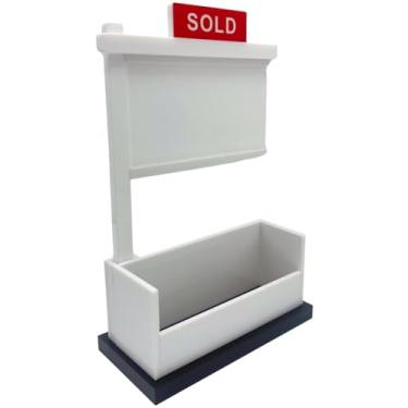Imagem de Cartão de visita para corretor de imóveis Sold Sign Real Estate | Exiba seus próprios cartões de visita personalizados | Presente de agente imobiliário | Comporta cartões de 9 x 5 cm para negócios