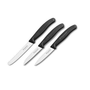 Imagem de Conjunto Swiss Classic 3 Facas Multiuso Preto Victorinox
