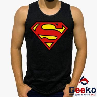 Imagem de Regata Superman 100% Algodão Super-Homem Camiseta Regata Super Homem G