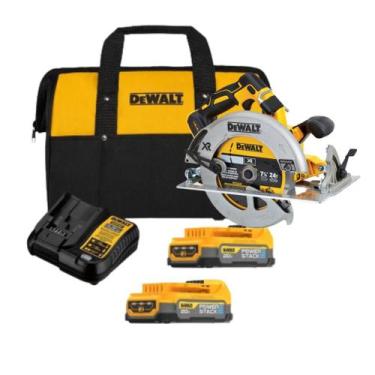 Imagem de Serra Circular Dewalt 2 Baterias 20v Powerstack Dcs570B Bolsa