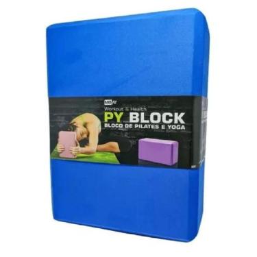 Imagem de Bloco de Pilates e Yoga MBfit - 15X23X8, Azul, ST