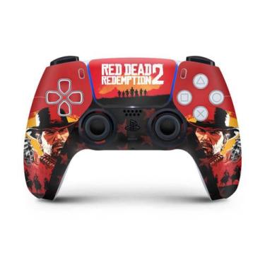 Imagem de Adesivo Compatível PS5 Controle Playstation 5 Skin - Red Dead Redempti