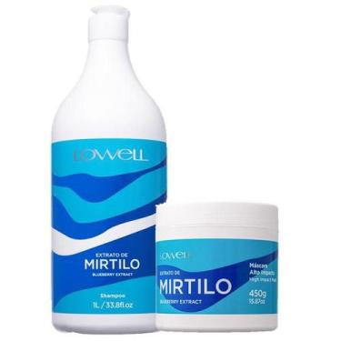 Imagem de Lowell Extrato de Mirtilo Shampoo 1L e Mascara 450g