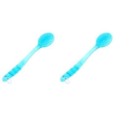 Imagem de Escova Corporal para Chuveiro, Escova de Banho de Cabo Longo Com Cerdas Macias para Massagem e Limpeza do Corpo, Ideal para Costas, Pés e joelhos. Material Plástico (14,17 pol.)