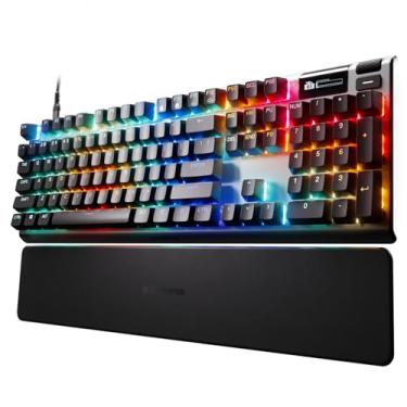 Imagem de SteelSeries Teclado de Jogos Apex Pro Gen 3 OmniPoint 3.0 — Interruptores Hipermagnéticos Ajustáveis — Gatilho Rápido — Modo de Proteção — Tela OLED — RGB Dinâmico