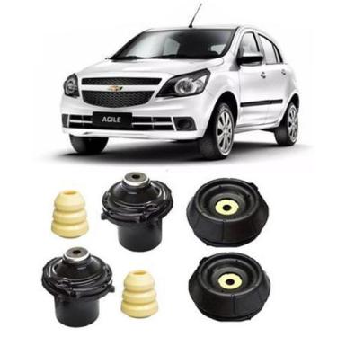 Imagem de Kit Coxim Batente Coifa Dianteiro Gm Agile 2010 2011 2012 - Auto Flex