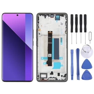 Imagem de tela Para Xiaomi Redmi Note 13 Pro+ Digitalizador de tela LCD de material AMOLED ORIGINAL COMPLETA COMPLETA COM FORA substituição da tela