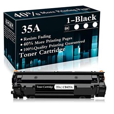 Imagem de 1 cartucho de toner preto 35A | CB435A de substituição para impressora HP Laserjet P1002 P1003 P1004 P1005 P1006 P1007 P1008 P1009, vendido pela TopInk