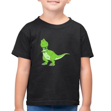Imagem de Camiseta Algodão Infantil Dinossauro - Foca na Moda, Preto, 8