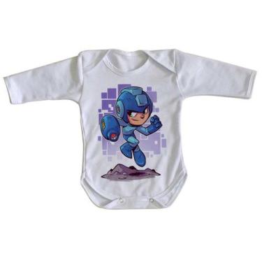 Imagem de body nenê criança roupa bebê manga longa Mega Man - Empório Dutra, M  