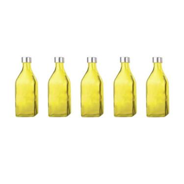 Imagem de 5un GARRAFA DE VIDRO C/ TAMPA SCOTCH ÁGUA SUCO AMARELO - Tuut