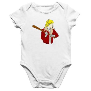 Imagem de Body Bebê Algodão Baseball Girl - Foca na Moda, Branco, P