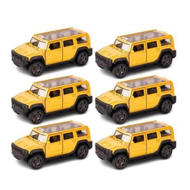Imagem de Kit 6x Brinquedo Camionete Hammer Amarela - AP TOYS