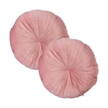 Imagem de 2 Almofadas Redondas Rendy em Veludo 40 cm Várias Cores - Díspar Desig