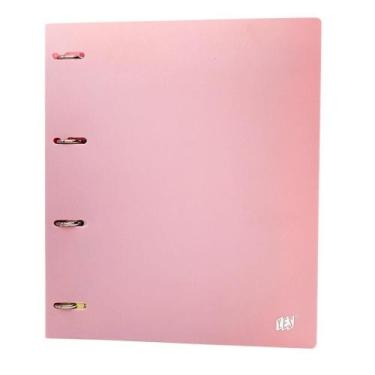 Imagem de Fichário Caderno Argolado A4 Yes Tons Pastel + 96Fls, Rosa Pastel