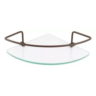 Imagem de Suporte Porta Shampoo Prateleira Banheiro Canto Vidro Corten - HC META