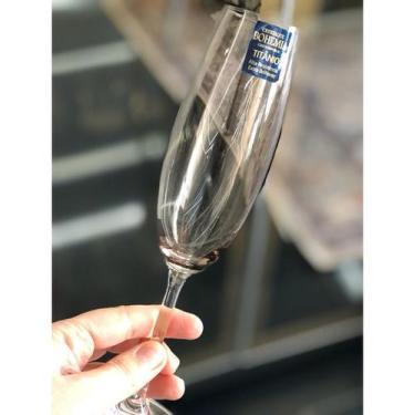 Imagem de Taça champanhe cristal ecológ 220ml A24cm cor fumê unidade - Bohemia