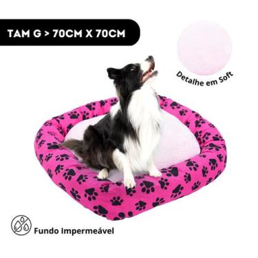 Imagem de Colchonete Cama Caminha 70x70 com Almofada Manta Soft Pet G Impermeave