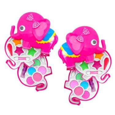 Imagem de Kit 2 Maquiagens de Brinquedo Aplicável de Elefante com Brilhos e Somb
