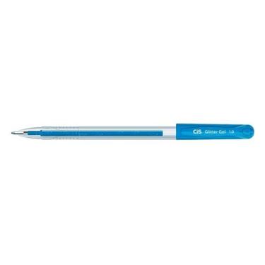 Imagem de Caneta Esferográfica Gel Glitter 1.0mm - CIS, AZUL CLARO