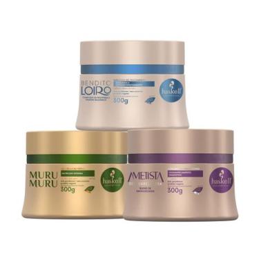 Imagem de Kit Haskell Cronograma Ametista Bendito Loiro Murumuru 300g