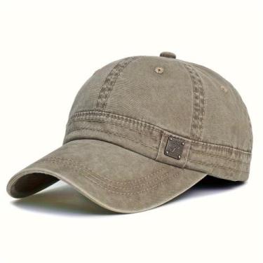 Imagem de Boné de Beisebol de Algodão Estilo Casual Vintage Lavado Solidário Lev