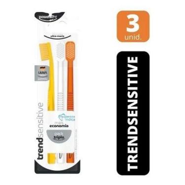 Imagem de Escova De Dentes Powerdent Trend Sensitive Pack Triplo 6240