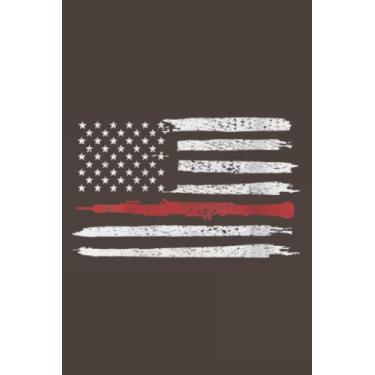 Imagem de Oboe USA Flag 4th Of July Music School Teacher Gift Vintage: Daily Notebook - 6x9 inches, 120 Pages