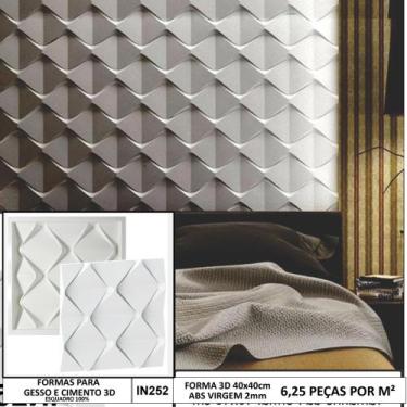 Imagem de Forma 3d gesso Oceano 40x40cm ABS 2mm Molde para gesso/cimento 3d - IN