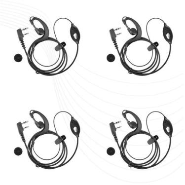 Imagem de Kit 4 Fone Simples Lapela Para Radio Comunicador Uv-16 Plus - Lellis R