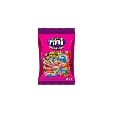 Imagem de Balas De Gelatina Minhocas Cítricas Fini 500G